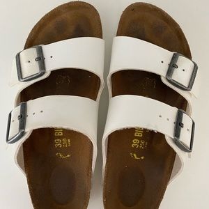 White Birkenstock’s womens